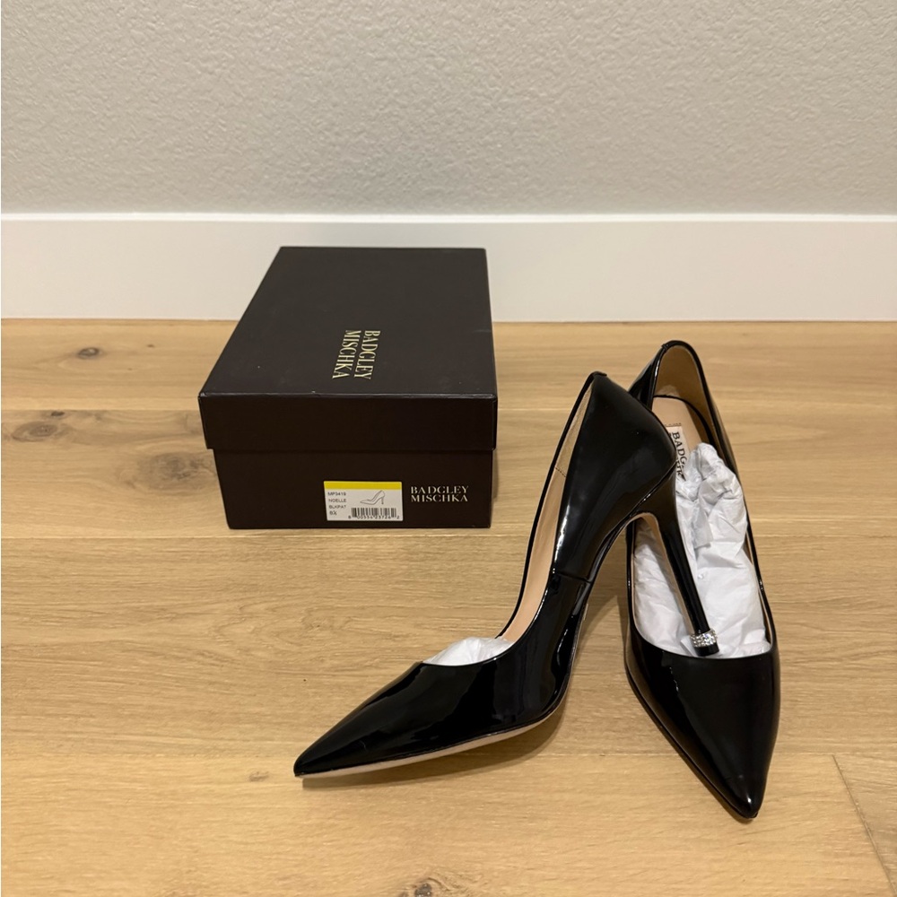 Badgley Mischka Black Patent Heels